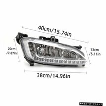 現代サンタフェIX45201320142015フォグライトドライビングランプフォグライトフォグライト用LEDDRLデイタイムランニングライトヘッドライ_画像3