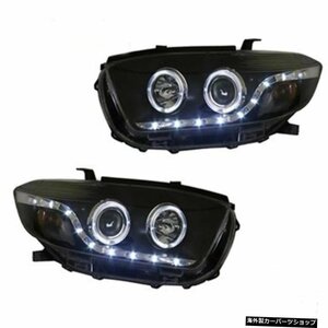 トヨタハイランダー200920102011 2pcs Modified LED angel eyes aperture lens headlight assembly for Toyota Highlander 2009 2010 201