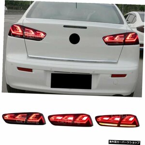 1ペアカーLEDテールライトアセンブリLEDテールライト信号オートアクセサリーランプ三菱ランサー2008-2017 1Pair Car LED Tail Lights Asse