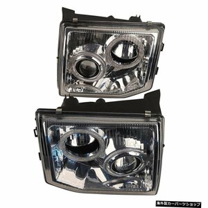 パジェロヘッドランプV31V3292 93 94 95用車用LEDエンジェルアイレンズヘッドライトライトペア Car LED Angel Eye Lens Headlight For Paj