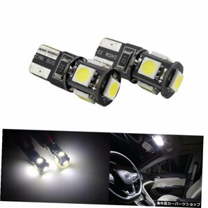 ANGRONG 10pcs / lot Canbus Car 5 SMD 5050 LED Light T10 W5W 194 Interior Lamp NO OBC Error White Wedge Door Instrument Side Bulb