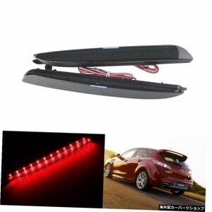 ANGRONG2xブラックレンズLEDリアバンパーリフレクターライトテールブレーキランプMazda3用Mazdaspeed32004-2009（CA174） ANGRONG 2x Blac