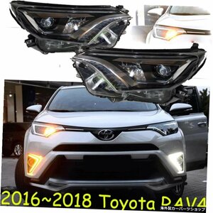 2pcs、2016?2018、RAV4ヘッドライト、vios、カローラ、カムリ、ハイエース、ツンドラ、シエナ、ヤリス、タコマ、RAV4ヘッドランプのカー