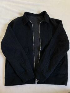 良品　theory メンズ　double coat ブラック&グレー　L 2way セオリー　カシミヤ混　柔らかい