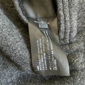 良品 theory メンズ double coat ブラック&グレー L 2way セオリー カシミヤ混 柔らかいの画像6