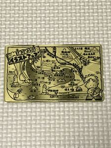 [ unused ] telephone card Mikawa . illustration map gold Gold 