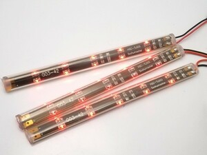 汎用 アメリカンドラッガーズ アメドラ AD LED チューブ アクセサリー ライト レッド 3本セット D742G0840