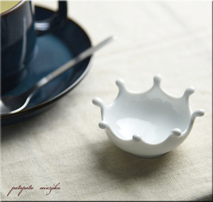  Mino . молоко Crown a Mu z белый фарфор глубокий гора бобы маленькая тарелка керамика patamin plate тарелка яблоко конфеты 