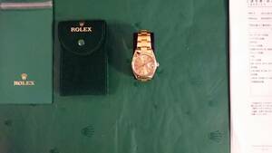  model name Rolex 1550/5 cap Gold | gold trim oyster Perpetual Date men's antique 