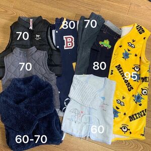 ベビー服 男の子ベビー冬秋服　ズボン等まとめ売り　６月から1歳半くらいまで　８点セット