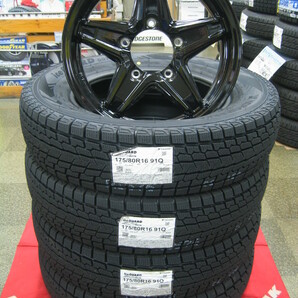 ジムニー用 ヨコハマ アイスガード SUV G075 175/80R16 175/80-16 ＆ アルミホイール レミューゼン ブラック 新品 4本 2023年製 送料無料の画像1