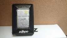 ZIPPO 　ジッポ　アラベスク　銀チタン　未使用　送料185円_画像1