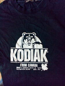 【黒T】『KODIAK 熊のロゴ 半袖Tシャツ　Mサイズ』　　メンズ半袖Tシャツ