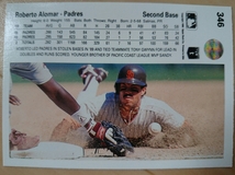 ★ROBERTO ALOMAR UPPER DECK 1990 UD #346 ロベルト アロマー MLB メジャーリーグ 大リーグ SAN DIEGO PADRES サンディエゴ パドレス_画像2