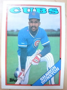 ★SHAWON DUNSTON TOPPS 1988 #695 MLB メジャーリーグ 大リーグ ショーン ダンストン CHICAGO CUBS シカゴ カブス バカ肩 鬼強肩 