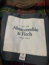 A&F アバクロ ウール混テーラードJKT 2ボタン丈短め XS アメリカ買い付け古着 Abercrombie&Fitch スクールテイスト_画像3