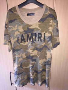 国内正規 AMIRI アミリ ショットガン加工 迷彩 Tシャツ カットソー XS