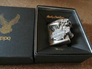 ZIPPO [ Harley Davidson Knuckle head engine type limited goods ]1997 year 6 month manufacture motorcycle oil lighter Zippo waste version ultra rare 