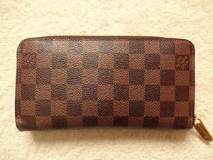 ルイヴィトン(LOUIS VUITTON) ジッピー・ウォレット ダミエ長財布 N60015★状態良好!!★