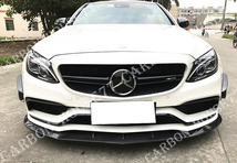 ★BENZ W205 C63 AMG カーボン フロント リップ スポイラー P型 2015-現行☆_画像1