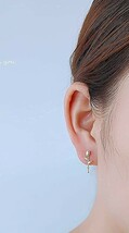 ★ 両耳用 バラ 薔薇 花 ピアス ピアス ★ モチーフピアス スタッド 耳飾り ジュエリー イヤリング アクセサリー 金 z1_画像3