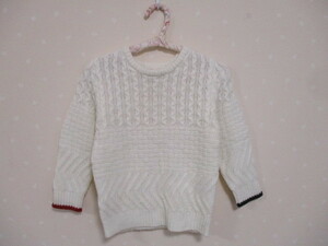 ■ petit main ナルミヤ ■ 可愛いセーター M120㎝ 白 30108
