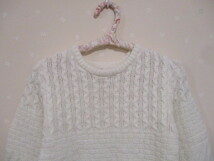 ■ petit main ナルミヤ ■ 可愛いセーター M120㎝ 白 30108_画像2