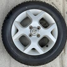 20年式バリ溝。NISSAN 日産 キューブ (Z11)純正15インチ×5.5JJ+50 100/4穴アルミホイール BRIDGESTONE 175/65R15スタッドレス4本セット。_画像3