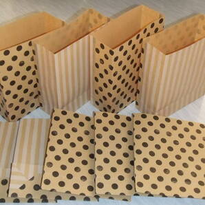 ハンドメイド【B139】マチ付ラッピング袋 18枚(おまけシールをお選び下さい)