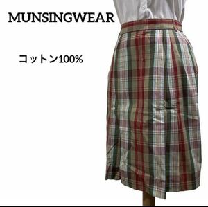 IK82 MUNSINGWEAR Munsingwear одежда юбка внутренний брюки хлопок 100% в клетку бесплатная доставка 