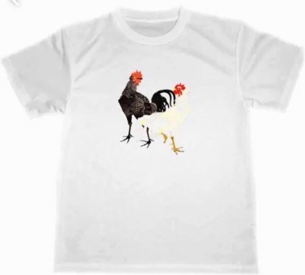 鶏 ドライ Tシャツ 伊藤若冲 ニワトリ グッズ 酉年 名画