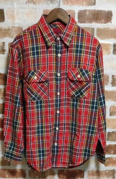 古着美品Levi'sREDTAB ネルシャツ赤系 サイズM アメカジ 長袖シャツ チェックシャツ リーバイス
