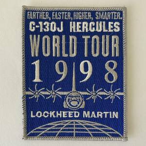 C-130J HERCULES WORLD TOUR 1998 Lockheed Martin ワッペン 航空機 ハーキュリーズ ロッキード・マーティン アメリカ グッズ 刺繍 パッチ