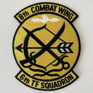 航空自衛隊 8th COMBAT WING 6th TF SQUADRON ワッペン ◆ 築城基地 第8航空団 第6飛行隊 JASDF 部隊章 パッチ 刺繍 グッズ ヴィンテージ