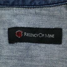 RECENCY OF MINE アバハウス ワンポイント刺繍★ USED加工 長袖 デニム ウエスタン シャツ Sz.44　メンズ　C3T00218_1#C_画像5