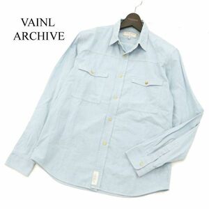 VAINL ARCHIVE ヴァイナルアーカイブ 長袖 ワーク シャツ Sz.M　メンズ 日本製　C3T00480_1#C