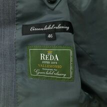 GREEN LABEL RELAXING ユナイテッドアローズ REDA社 ウール100％ストライプ テーラード ジャケット Sz.46　メンズ グレー　C3T00613_1#O_画像6