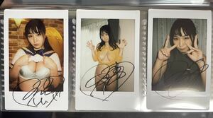  Yoshida real . with autograph Cheki 3 pieces set 