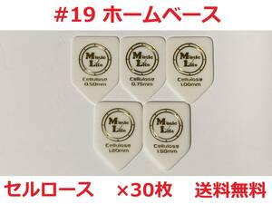 【1.50mm×30枚】MLピックホームベース セルロース ペンタゴン・五角形 ピック リッチー・ブラックモア 【#19】【送料無料】 