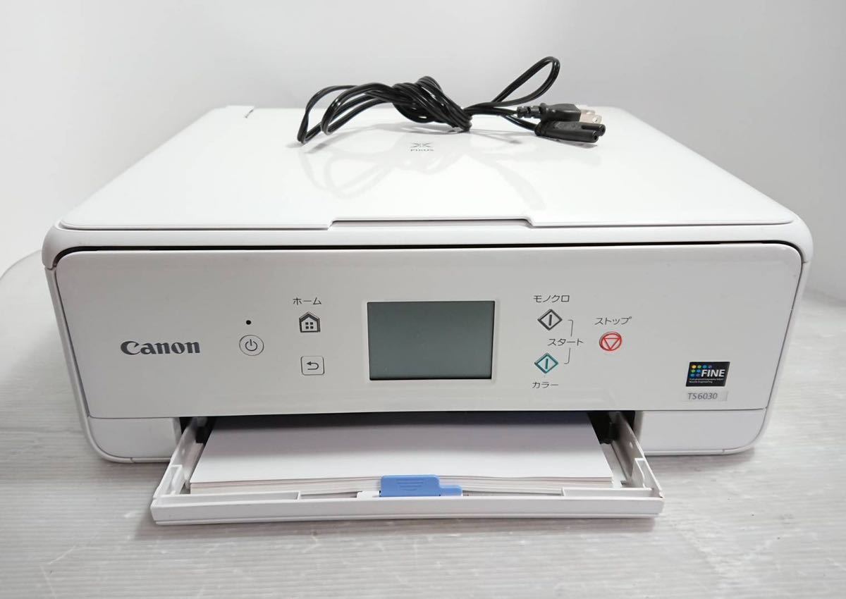 Canon PIXUS TS6030 インクジェット複合機 ホワイト PC周辺機器 定番の ...