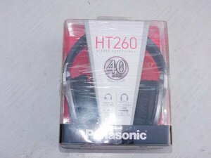 【まだ開けておらず新品同様/送料無料】Panasonic HT260 ステレオヘッドフォン 3.5m 40mmユニット イヤホン 高音質設計 反転式片耳モニター