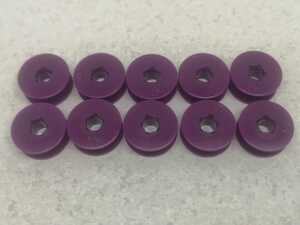 工業用ミシン、職業用ミシン　カラーボビン　紫色　10個 直径21mm 幅8.8m 