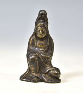 【仏像】「金銅仏」　置物　真鍮　金工　仏教美術　古美術　高5.6cm　小仏　 y92269208