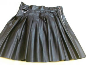 Bershka bell shuka Flare gathered skirt miniskirt leather waist 66cm exhibition goods ytan-5