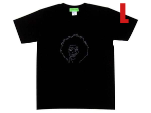 stencil JIMI HENDRIX Tシャツ BLACK L/ステンシルジミ・ヘンドリックスフジロックfujirockサマソニロックギタリストレジェンドバンドt音楽