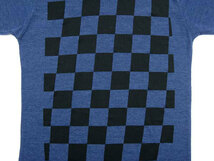 5°CHECKER 染込プリント Tシャツ NAVY×BLACK S/モーターサイクルバイク乗りオールドスクールお洒落オシャレツーリングドライブスクーター_画像4