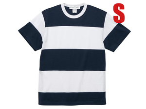 SUPER BOLD BORDER T-shirt NAVY × WHITE S/スーパーボールドボーダーtシャツしましま縞々ラガーシャツラグビー太ボーダースポーティー
