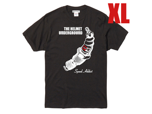 THE HELMET UNDERGROUND T-shirt BLACK XL/ヘルメットアンダーグラウンドバイク乗りライダーツーリングチャンピョンプラグモーターサイクル