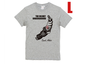 THE HELMET UNDERGROUND T-shirt GRAY L/mchalマックホールアポロarthur fulmarフルマーsimpsonmシンプソン30m32m50m52m61m62m80shoeiarai