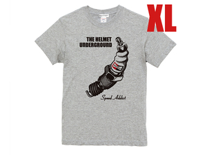 THE HELMET UNDERGROUND T-shirt GRAY XL/ハーレーチョッパーバイクお洒落バイカーファッションフラットヘッドflat headサイドバルブ60s70s